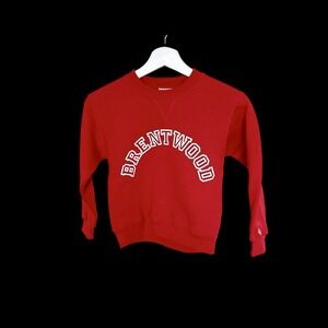 Women's Brentwood School Vintage Sweatshirt Youth L Women's XXS Red Los Angeles